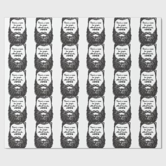 Liebe der Bart Geschenkpapier (Flach)