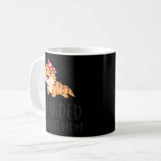 Liebe der Bartdrachen-Mama Kaffeetasse (Vorderseite Links)