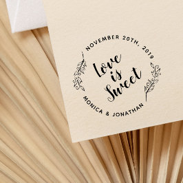 Liebe der benutzerdefinierten Kalligraphie ist süß Gummistempel