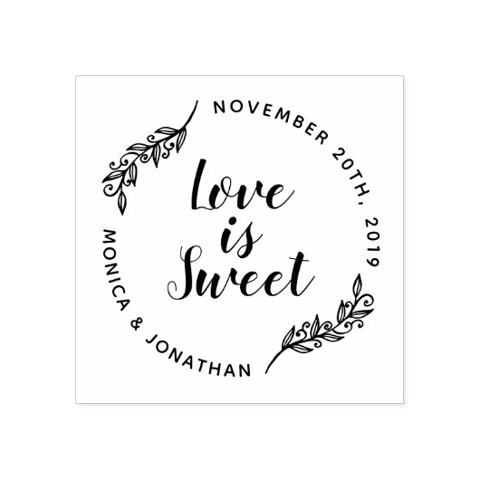 Liebe der benutzerdefinierten Kalligraphie ist süß Gummistempel (Prägung)