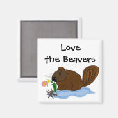 Liebe der Biber Magnet (Vorderseite/Rückseite)