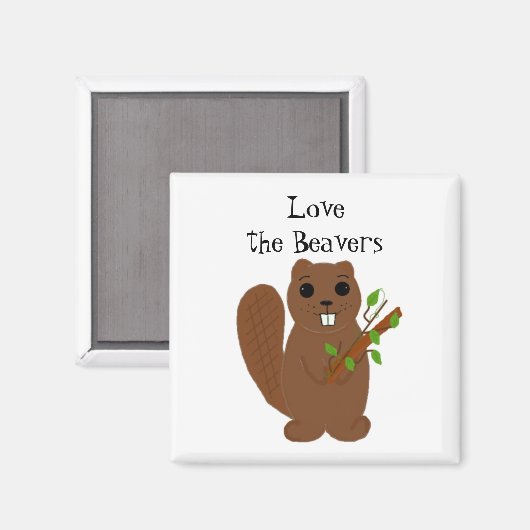Liebe der Biber Magnet (Vorderseite/Rückseite)