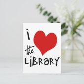 Liebe der Bibliothek Postkarte (Stehend Vorderseite)