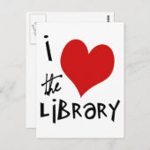 Liebe der Bibliothek Postkarte (Vorne/Hinten)