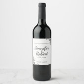 Liebe der Black Rose Letter Wedding Wine Label Weinetikett (Vorderseite)