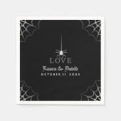 Liebe der Black & White Spider Serviette (Vorderseite)