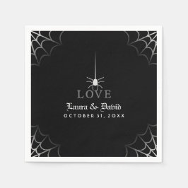 Liebe der Black & White Spider Serviette