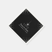 Liebe der Black & White Spider Serviette (Ecke)