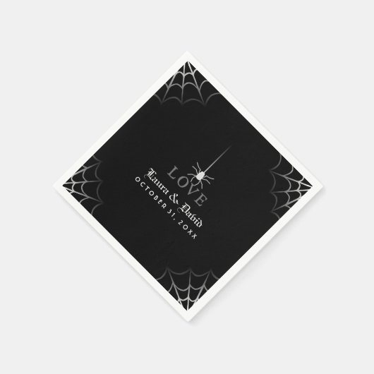 Liebe der Black & White Spider Serviette (Ecke)