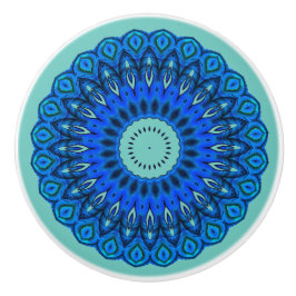 Liebe der Blues Mandala auf der Turquoise-Schublad Keramikknauf