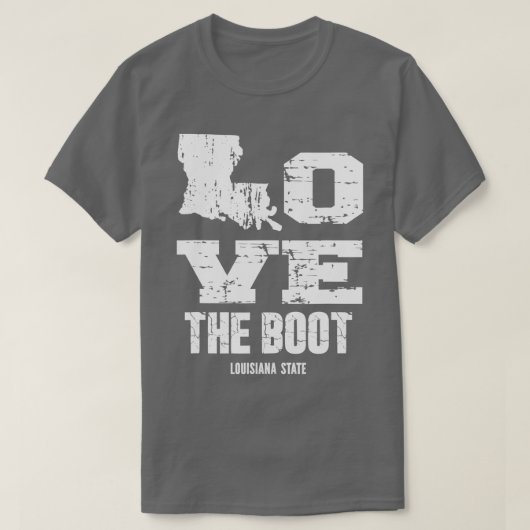 Liebe Der Boot Funny Louisiana Staat T-Shirt (Design vorne)