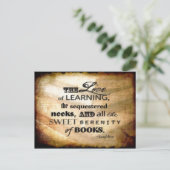 Liebe der Bücher Postkarte (Stehend Vorderseite)