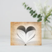 Liebe der Bücher Postkarte (Stehend Vorderseite)