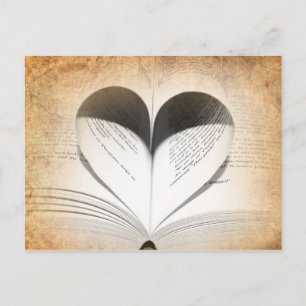 Liebe der Bücher Postkarte
