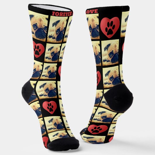 Liebe der Collage-Liebe des Fotos Socken (Gewinkelt)