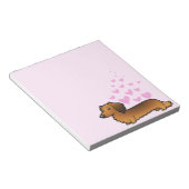 Liebe der Dackel (Langhaar) Notizblock (angewinkelt)