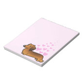 Liebe der Dackel (Langhaar) Notizblock (Rotiert)