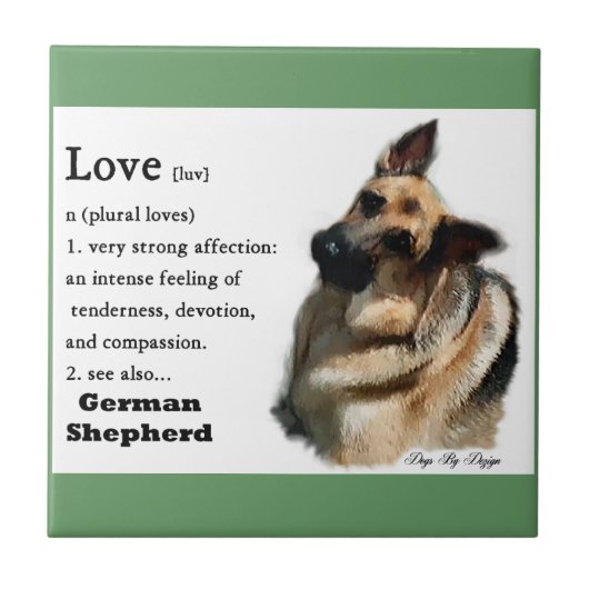 Liebe der deutschen Hirten Fliese (Vorderseite)