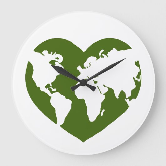 Liebe der Erde Große Wanduhr (Vorderseite)