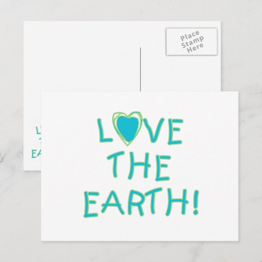 Liebe der Erdumwelt Postkarte (Vorne/Hinten)
