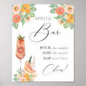 Liebe der ersten Spritz Bright Cocktail Bar Poster (Vorne)