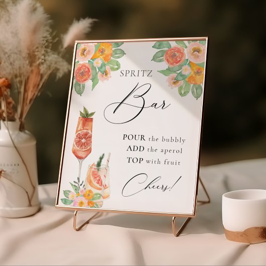 Liebe der ersten Spritz Bright Cocktail Bar Poster