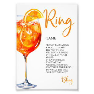 Liebe der ersten Spritz Ring Game Hunt Rings Fotodruck