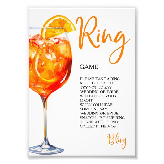 Liebe der ersten Spritz Ring Game Hunt Rings Fotodruck (Vorne)