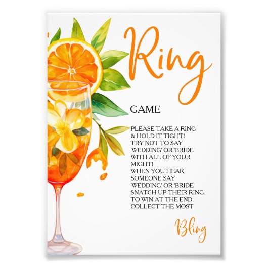 Liebe der ersten Spritz Ring Game Hunt Rings Fotodruck (Vorne)