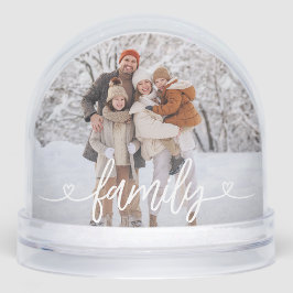 Liebe der Familie Hört Personalisiertes Foto Schneekugeln