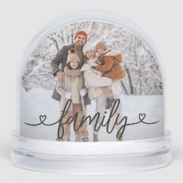 Liebe der Familie Hört Personalisiertes Foto Schneekugeln