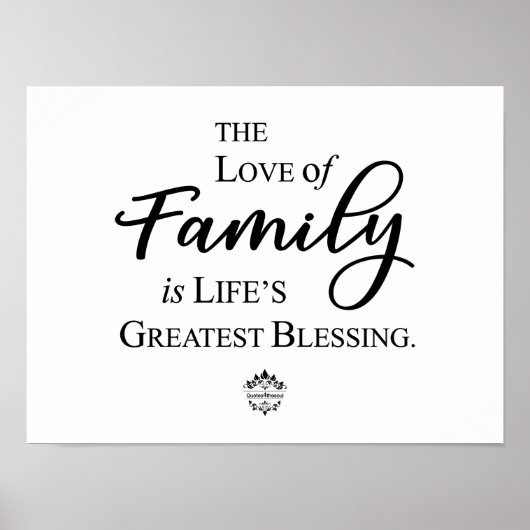 Liebe der Familie ist das Bestste Segen-Poster des Poster (Vorne)