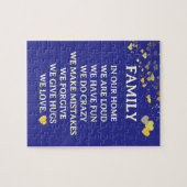 Liebe der Familie! Spaß Puzzle (Horizontal)