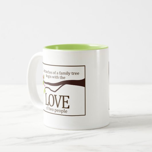 Liebe der Familienstruktur benutzerdefinierte Tass Zweifarbige Tasse (Vorderseite Links)
