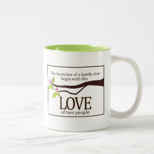 Liebe der Familienstruktur benutzerdefinierte Tass Zweifarbige Tasse
