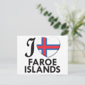 Liebe der Färöer Postkarte (Stehend Vorderseite)