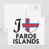 Liebe der Färöer Postkarte (Vorne/Hinten)