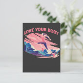 Liebe der Fitness Ihres Körpers Postkarte (Stehend Vorderseite)