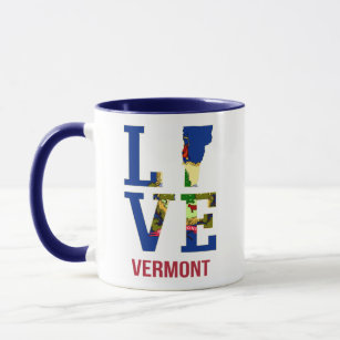 Liebe der Flagge des Staates Vermont Tasse