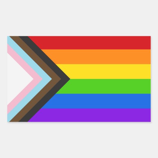 Liebe der Flagge Rechteckiger Aufkleber (Vorderseite)