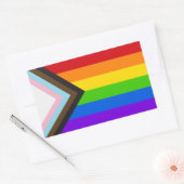 Liebe der Flagge Rechteckiger Aufkleber (Umschlag)