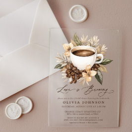 Liebe der Flora ist Brautparty brauen Acryleinladungen