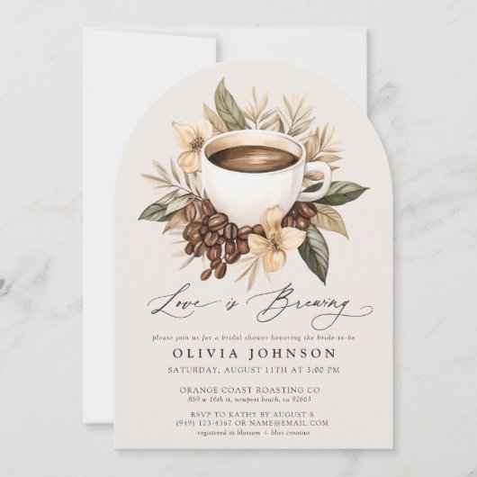 Liebe der Flora ist Brautparty brauen Einladung (Vorderseite)