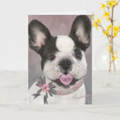 Liebe der französischen Bulldoggen-I Sie Karte (Gelbe Blume)