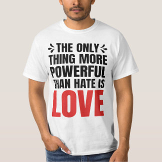 Liebe der Frauen über Hass Starker Feminismus der T-Shirt
