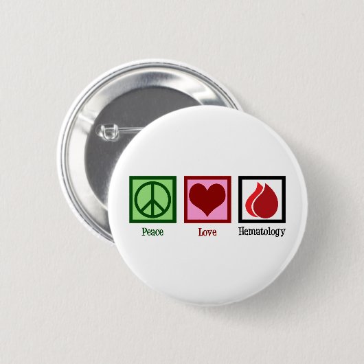 Liebe der Frieden Hämatologie Button (Vorne & Hinten)