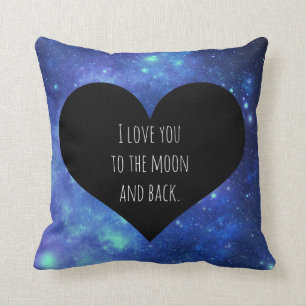 Liebe der Galaxie I Sie zum Mond und zum hinteren Kissen