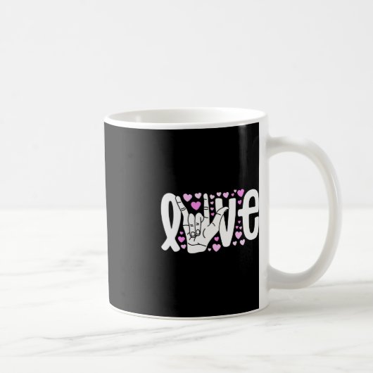 Liebe der Gebärdensprache ASL Sei freundlich Kaffeetasse (Rechts)