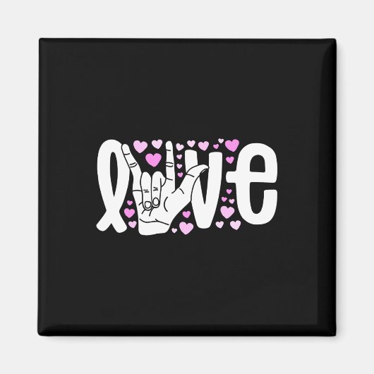 Liebe der Gebärdensprache ASL Sei freundlich Magnet (Vorne)