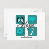 Liebe der Gebärmutterhalskrebs Inspiriere Sensibil Postkarte (Vorne/Hinten)
